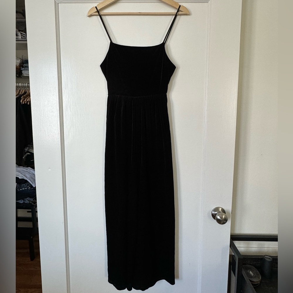 Urban Outfitters Velvet Wide Leg Jumpsuit